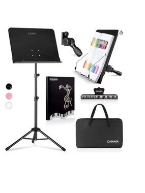 NWOT Cahaya PORTABLE & FOLDABLE Music Stand with Bag & Accessories